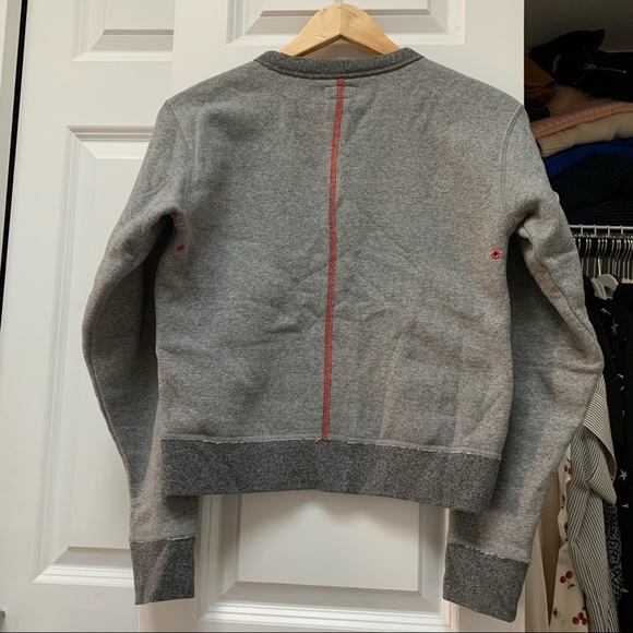 Rag & Bone Grey Cropped Sweatshirt - Picture 8 of 8